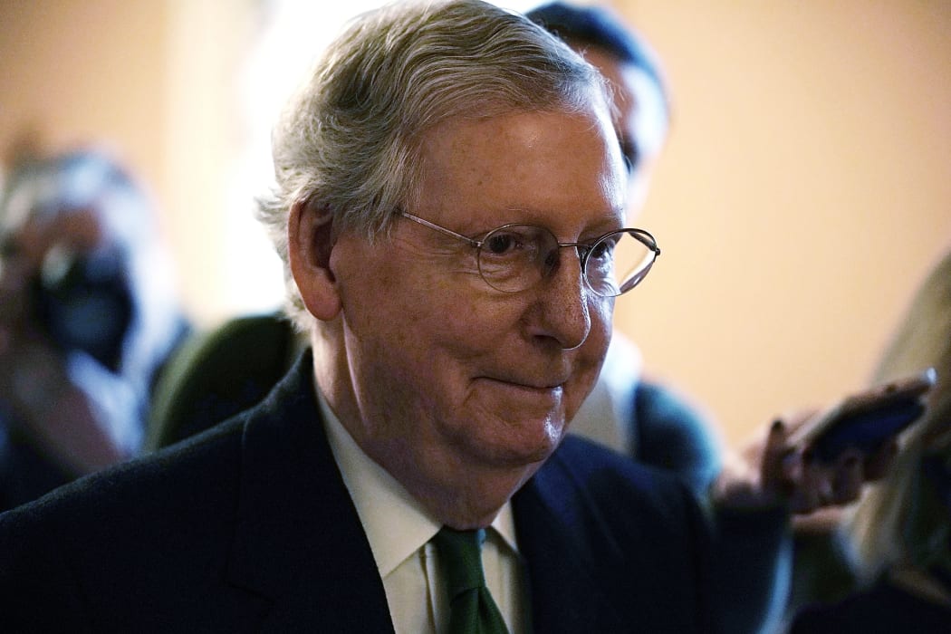US Senate majority leader Mitch McConnell, who along with Senate Minority Leader Chuck Schumer announced that they have reach agreement on a two-year budget deal.