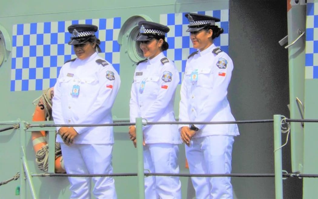 Female sailors on the MV Nafanua