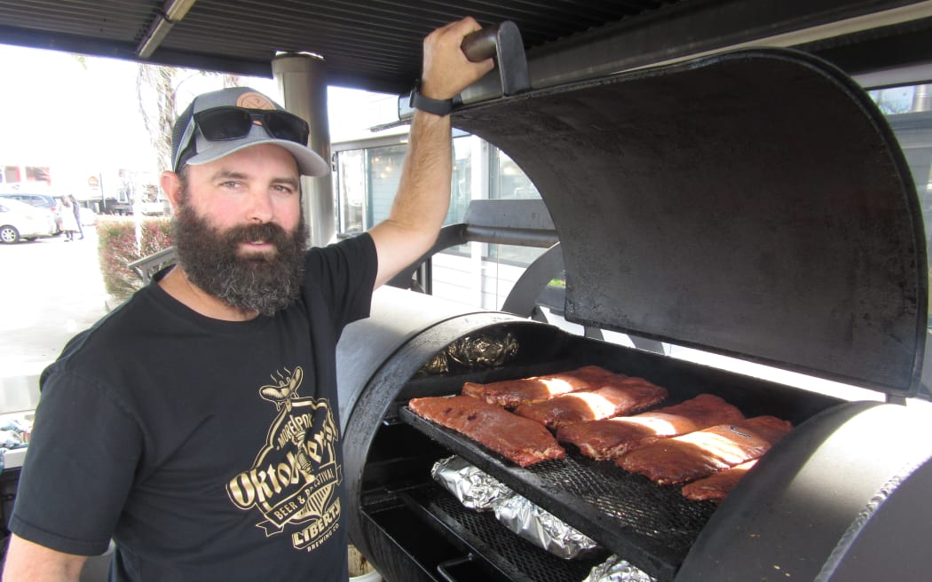 Clint Davies started Morepork BBQ in Ponsonby several years back but has since moved to larger quarters in Kumeū in West Auckland.