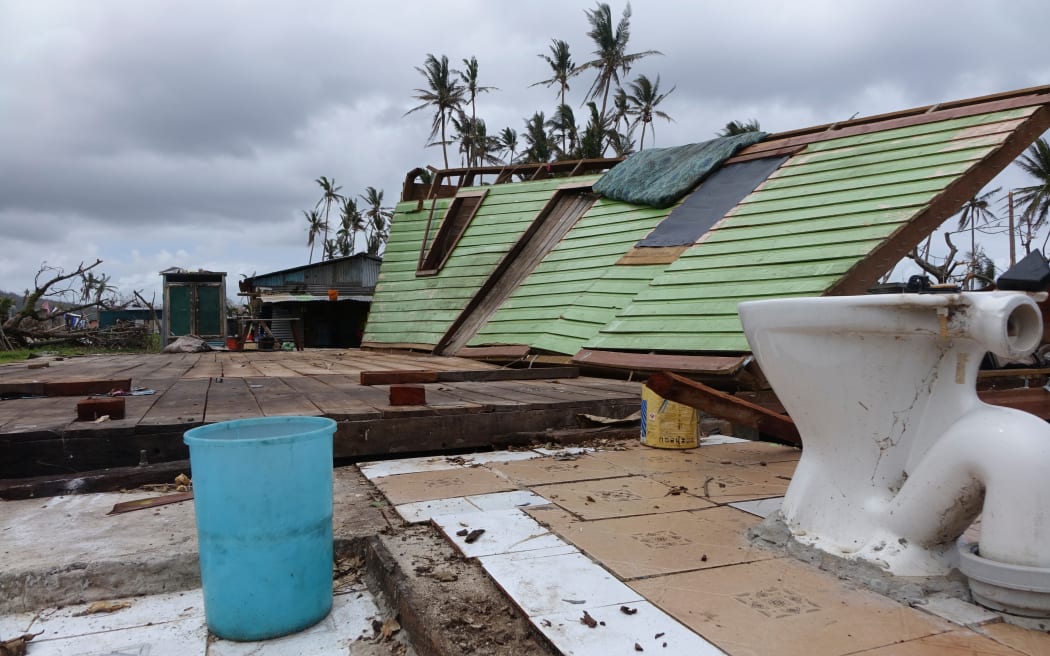 What Winston left of this house in Lavena village Taveuni Fiji
