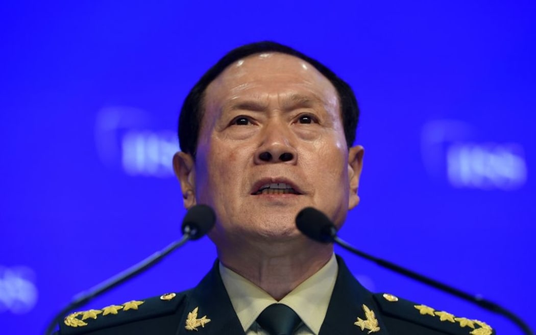 China's Defence Minister Wei Fenghe attends the IISS Shangri-La Dialogue summit in Singapore on June 2, 2019. (Photo by ROSLAN RAHMAN / AFP)