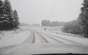 Kimbell, just east of Burkes Pass, SH8 is closed because of snow and ice.