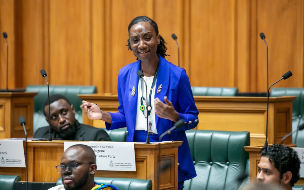 CYP delegate speaks during the first reading debate