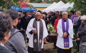 Ngati Porou leader Apirana Mahuika's tangi at Rahui Marae on the East Coast.