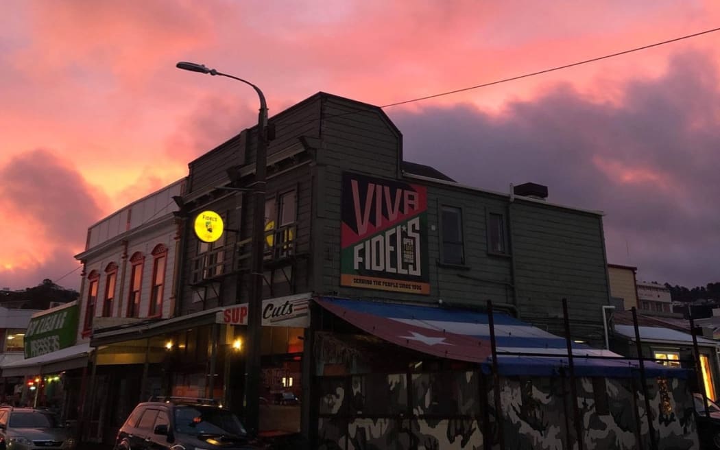 Fidel's cafe, Cuba Street.