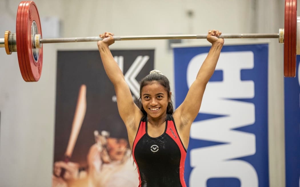 Auckland weightlifter Olivia McFarland.