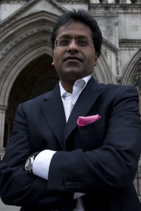 Former IPL chairman Lalit Modi outside the High Court in London in 2012.
