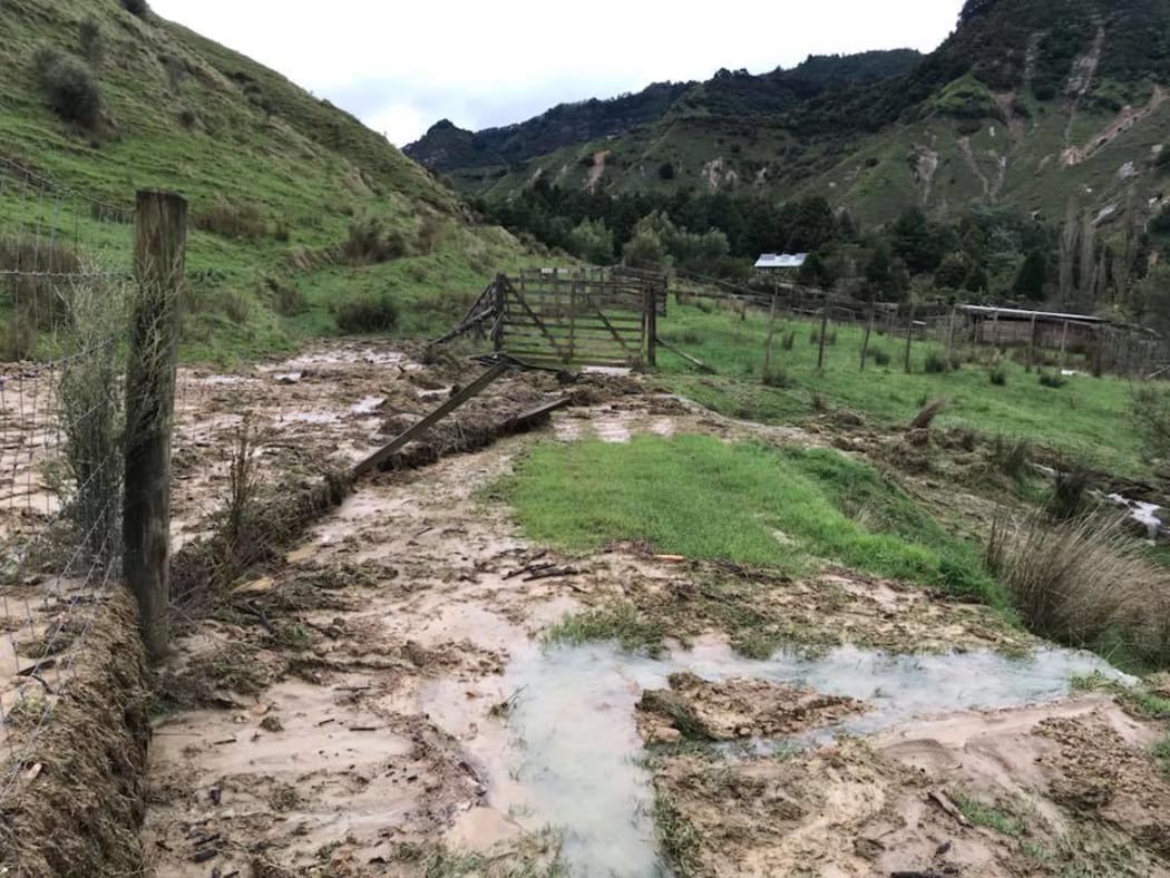 Flooding, mud and debris at Blue Duck Station.