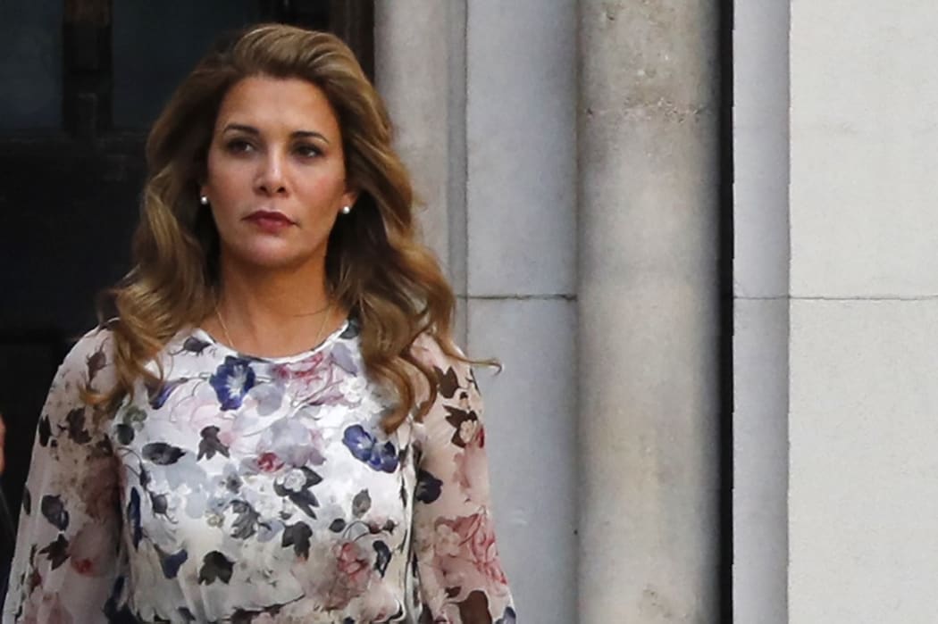 Princess Haya Bint al-Hussein of Jordan leaves the Royal Courts of Justice in London on July 31, 2019.