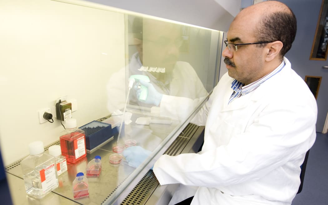 Bashir Lwaleed at the research facility at  the University of Southampton.