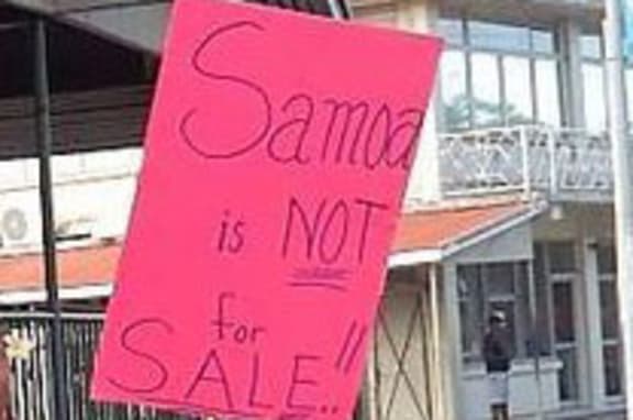 Protest against Samoa land laws