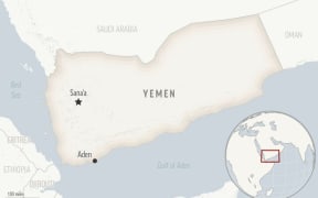 This is a locator map for Yemen with its capital, Sanaa.