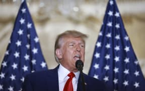 WEST PALM BEACH, FLORIDA - APRIL 04: Former U.S. President Donald Trump speaks during an event at the Mar-a-Lago Club April 4, 2023 in West Palm Beach, Florida. Trump pleaded not guilty in a Manhattan courtroom today to 34 counts related to money paid to adult film star Stormy Daniels in 2016, the first criminal charges for any former U.S. president.   Joe Raedle/Getty Images/AFP (Photo by JOE RAEDLE / GETTY IMAGES NORTH AMERICA / Getty Images via AFP)