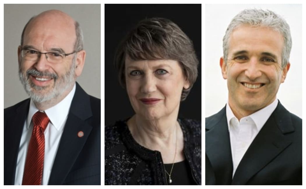 Left to right, Peter Gluckman, Helen Clark and Rob Fyfe