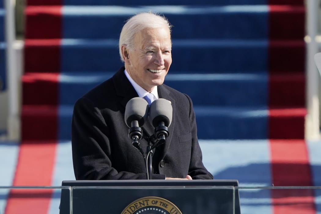 US President Joe Biden delivers his Inauguration speech after being sworn in as the 46th US President.