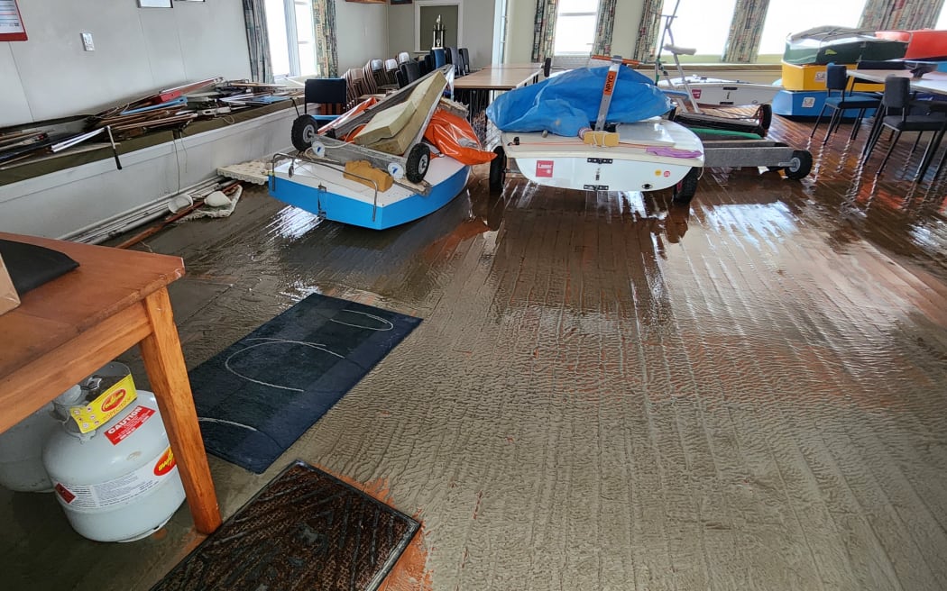 The flooding inside the Wairoa Yacht Club on Kopu Road reached its highest level the club had seen, says commodore Adrian Mayhead.