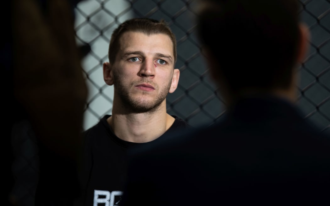 Kiwi UFC fighter Dan Hooker at his Auckland gym.