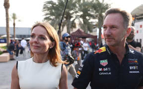 Geri Halliwell and Christian Horner ahead of the Formula 1 Bahrain Grand Prix