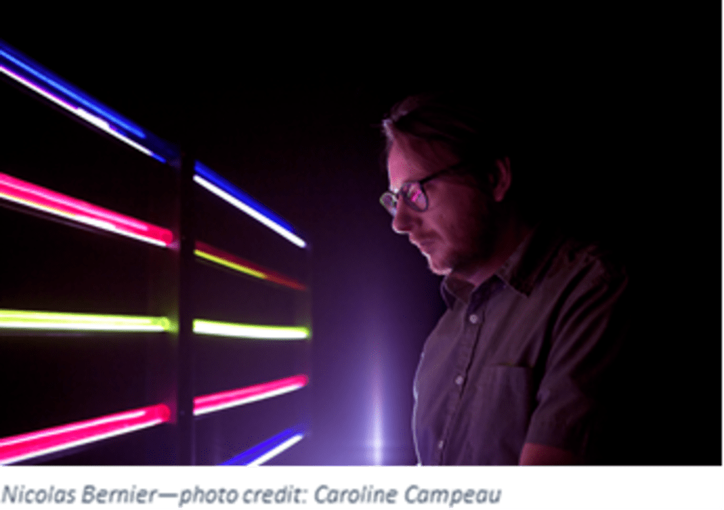 Nicolas Bernier who blends music and photograpy in his sound art performances