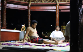 Anric having recently completed his tatau
