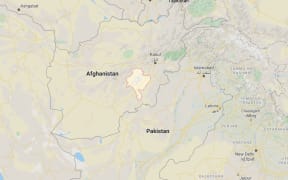 A map showing Ghazni Province (light coloured area) in Afghanistan