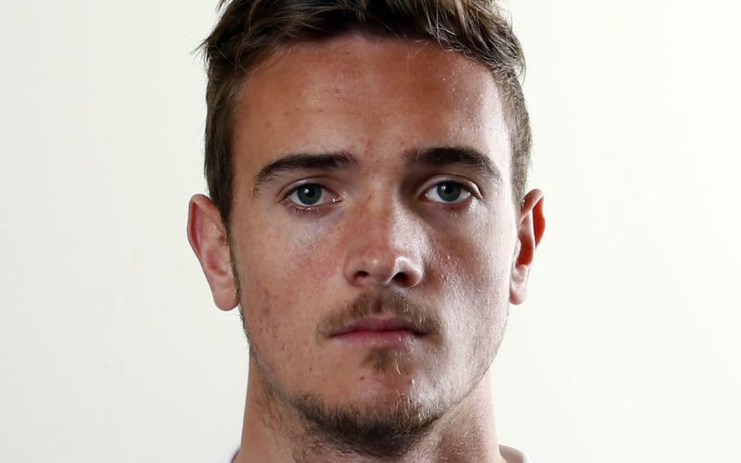 Deklan Wynne - will this be his only official New Zealand team photo? Taken as part of the Junior All Whites head shots, Albany, Auckland, Wednesday 6th May 2015. Photo: Shane Wenzlick