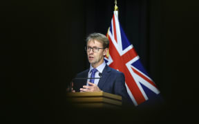 Director-General of Health Dr Ashley Bloomfield speaks to media during a press conference at Parliament on April 09, 2020 in Wellington, New Zealand.
