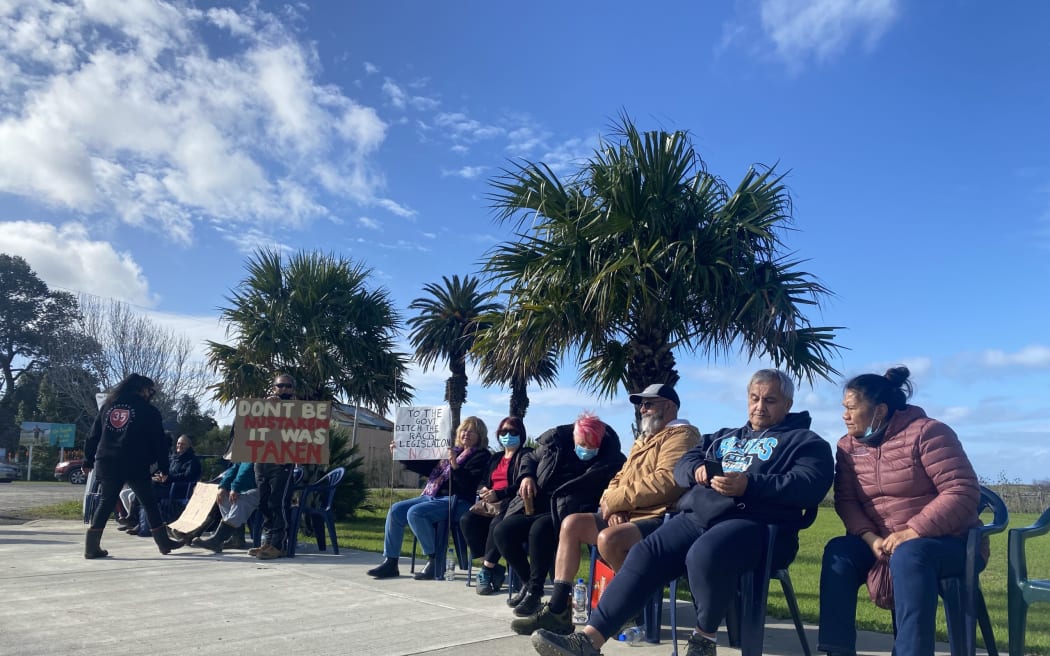People travelled from all over the North Island to partake in the peaceful protest on Saturday, coming from as far as Wellington and Auckland.