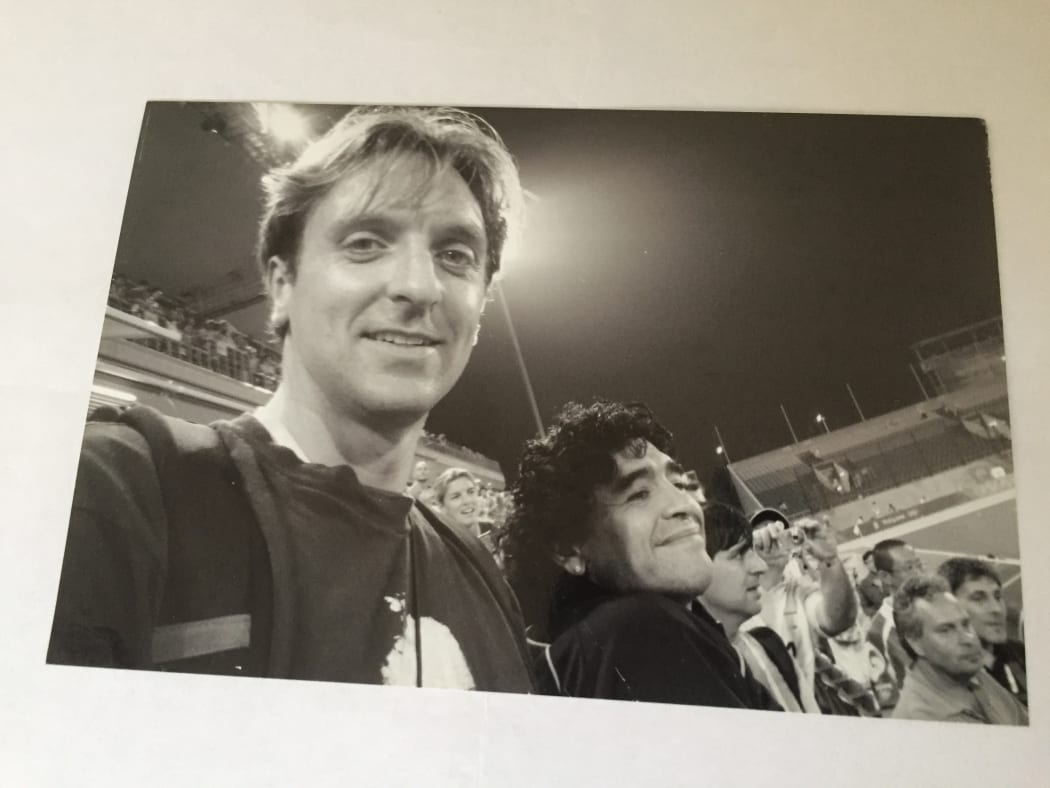 Michael Burgess met Maradona at the 2008 Olympic Games in Beijing.