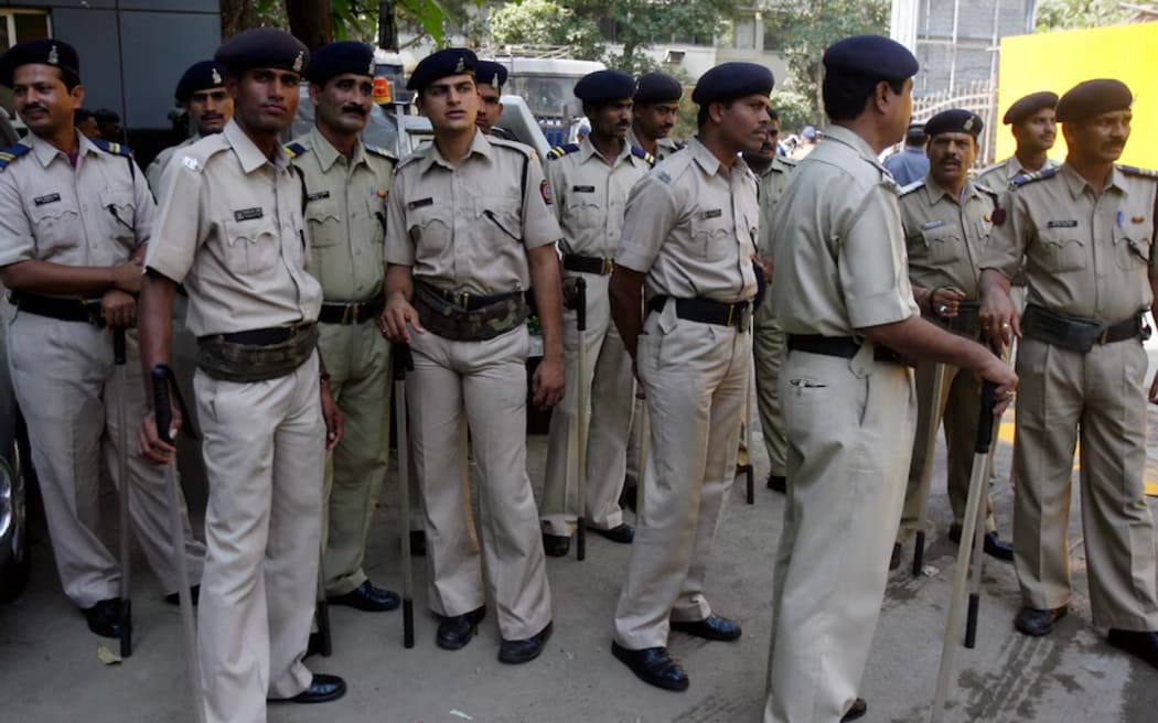 Police stand guard at Indian cricket headquarters in Mumbai in 2010. (Reuters: Arko Datta)