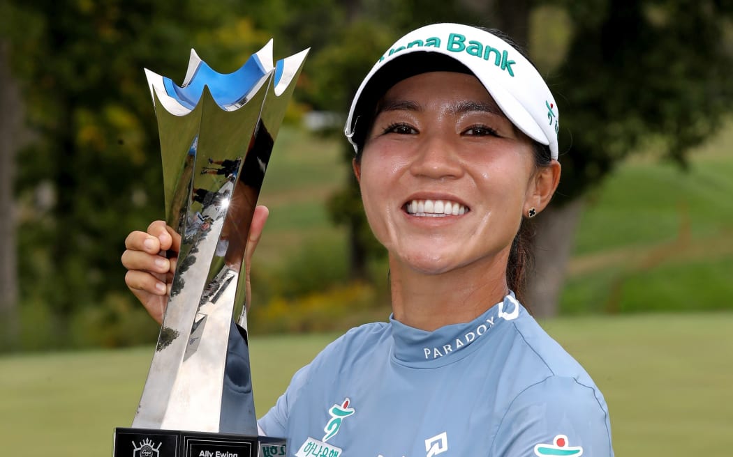 Lydia Ko after winning the Kroger Queen City Championship in Cincinnati, Ohio.