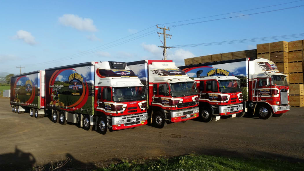 Bhana Family Farms delivery trucks.