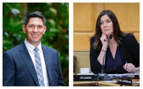 Rangitata electorate's National Candidate James Meager and Labour incumbent Jo Luxton.
