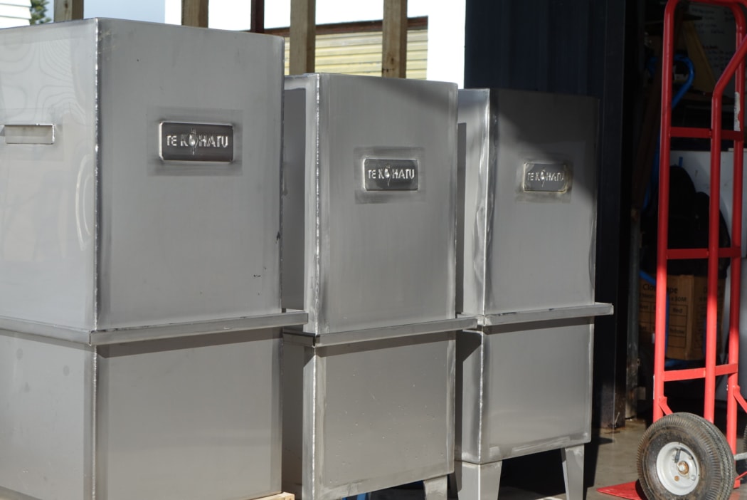 Home use Te Kohatu Hangi Cookers ready for delivery. They cost $950 and serve about 30 people.