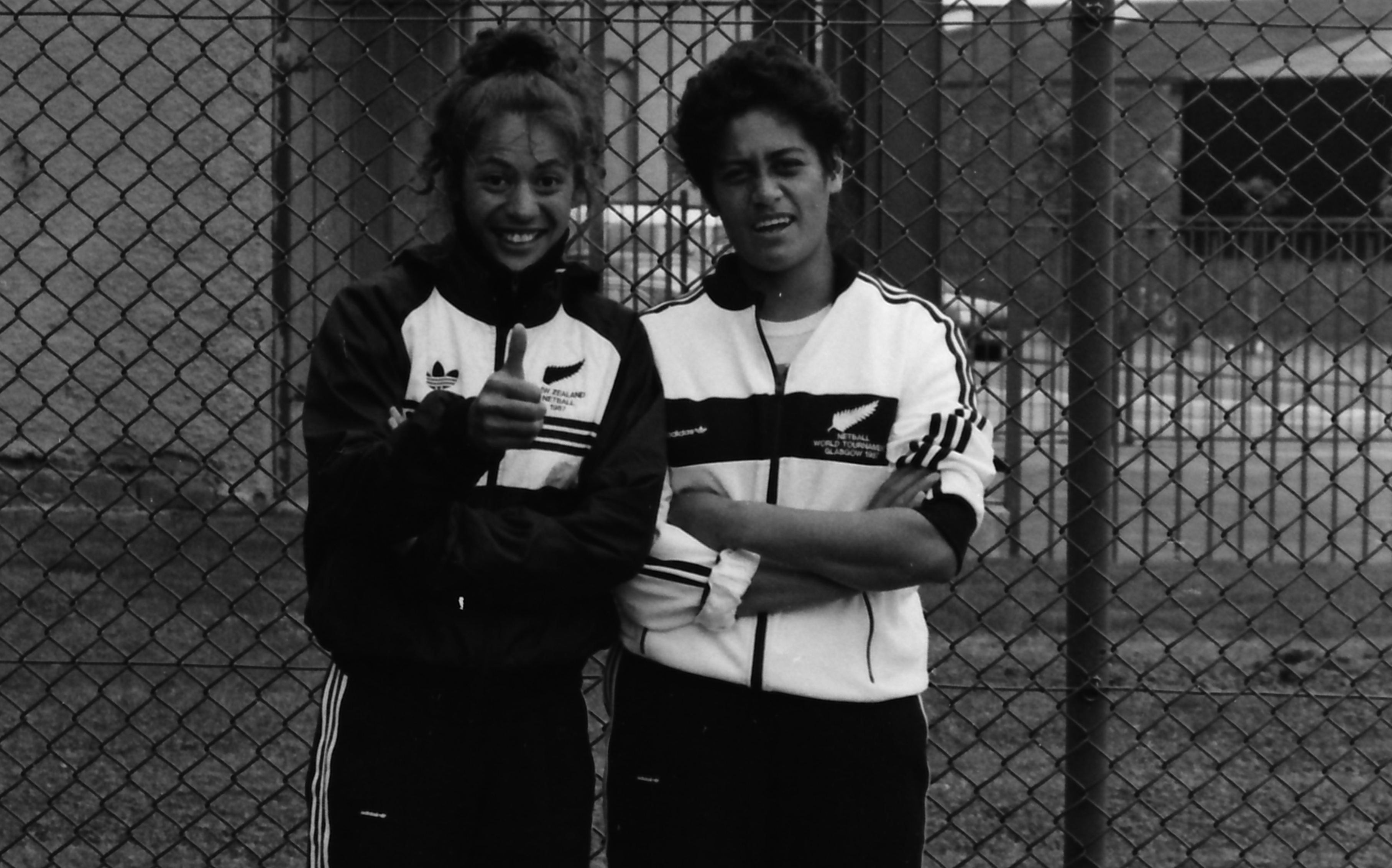 Former Silver Ferns Joan Hodson and Rita Fatialofa.