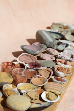Collected earth pigments