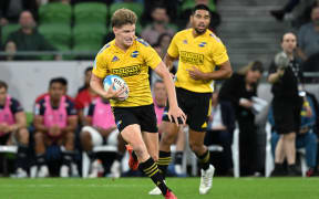 Jordie Barrett in action for the Hurricanes.