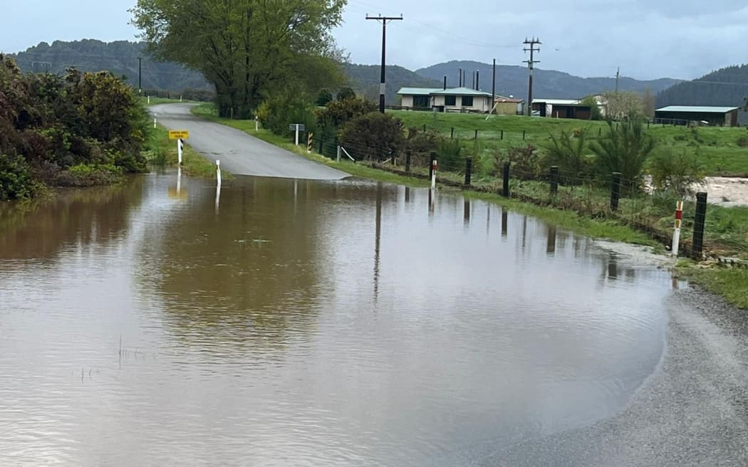Flooding on Pāmu Farms' West Coast dairy farms.