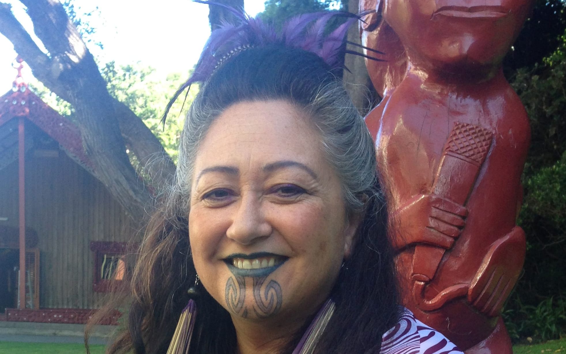 Dr Elizabeth Kerekere at Victoria University marae.