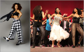 Maud Arnold left. Right, Maud and her sister Chloe during the final of the DC Tap Fest.