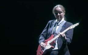 Mia Frazer performing at St Andrew's College, Christchurch