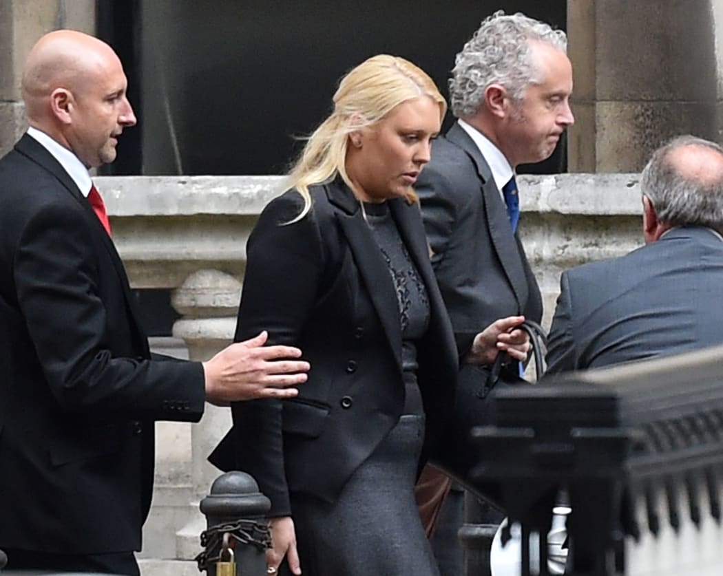 Australian DJ Mel Greig at the High Court in London after attending the inquest into the death of Jacintha Saldanha.