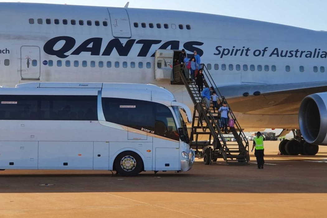 Evacuated Australians arrived at the RAAF base Learmonth on 3 February 2020.