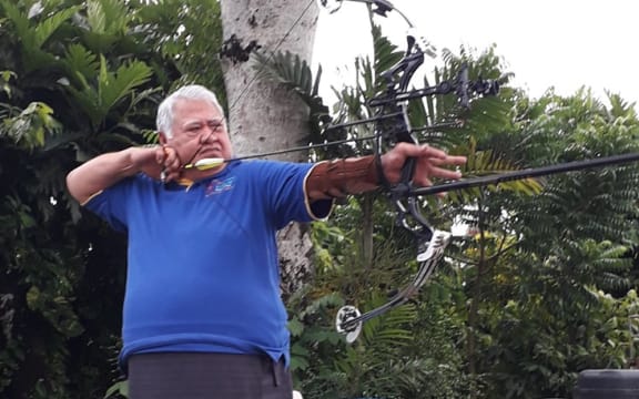 Tuilaepa Sailele Malielegaoi practicing at his official residence.
