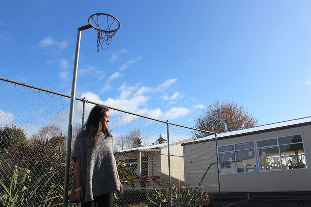 Maria Tutai at Chaucer Primary school in Blockhouse Bay, where she has fond memories of netball practices.