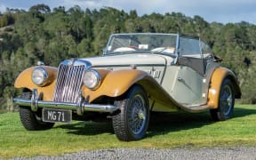 A 1955 MG TF 1500 currently up for sale at Webb's Auctions for $40,000 to $50,000.