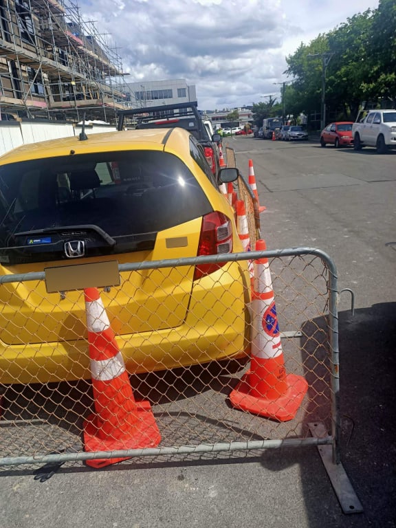 A Christchurch Hospital nurse says she had to park near a construction site, and had a run-in with the workers, due to the lack of spaces available for staff on-site.