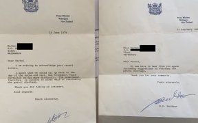 Letters to a nine-year-old Rachel from then-Prime Minister Robert Muldoon.
