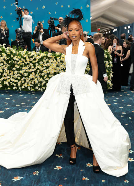 Keke Palmer attends the 2025 Met Gala Celebrating "Superfine: Tailoring Black Style" at Metropolitan Museum of Art on May 05, 2025 in New York City.