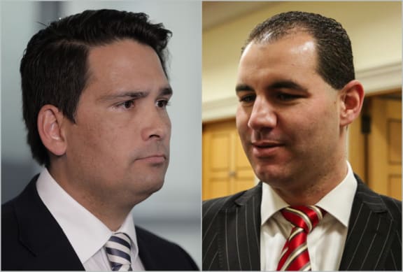 National Party Leader Simon Bridges and  National MP Jami-Lee Ross.